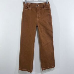 Madewell Wide Leg Pants in Brown
